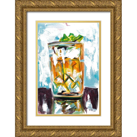 Drink on the Rocks Gold Ornate Wood Framed Art Print with Double Matting by Beauchamp, Andy