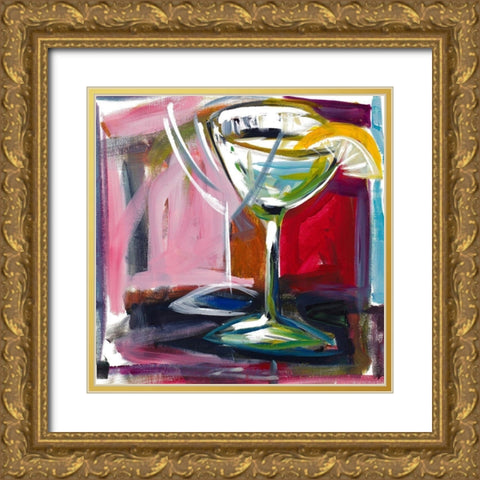 Party Drink Gold Ornate Wood Framed Art Print with Double Matting by Beauchamp, Andy