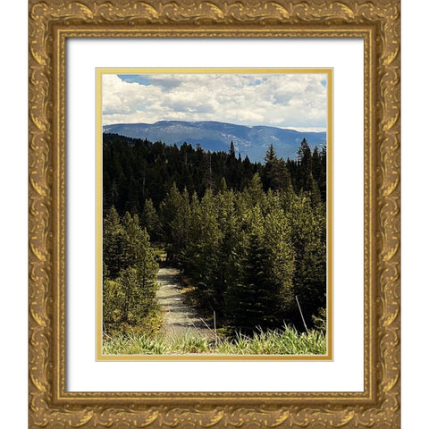 Mountain Stream Gold Ornate Wood Framed Art Print with Double Matting by Coppel, Anna