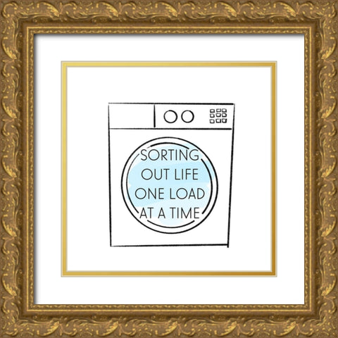Laundry Time Gold Ornate Wood Framed Art Print with Double Matting by Quach, Anna