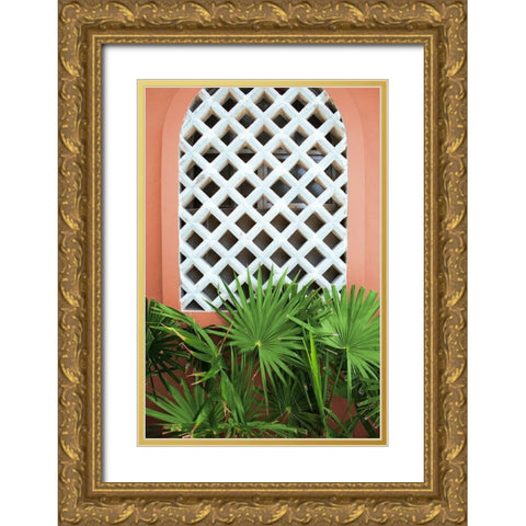 Mexican Fan Palms Gold Ornate Wood Framed Art Print with Double Matting by Wilson, Kali