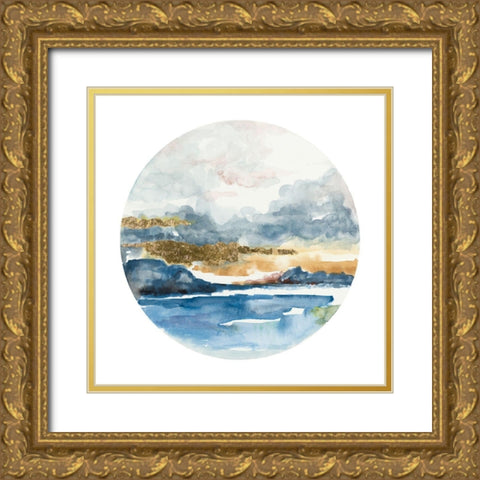 Contempo Land Gold Ornate Wood Framed Art Print with Double Matting by Pinto, Patricia