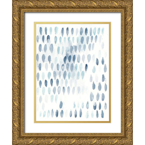 Spots Pattern Gold Ornate Wood Framed Art Print with Double Matting by Pinto, Patricia