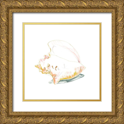 Conch Square Gold Ornate Wood Framed Art Print with Double Matting by Beauchamp, Andy