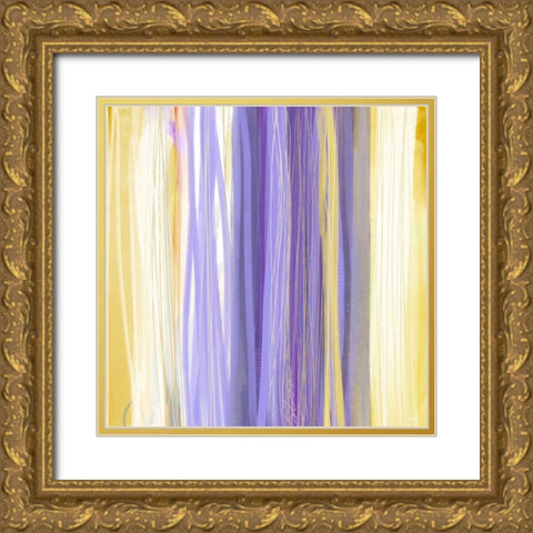 Linear Verticals Gold Ornate Wood Framed Art Print with Double Matting by Meneely, Dan