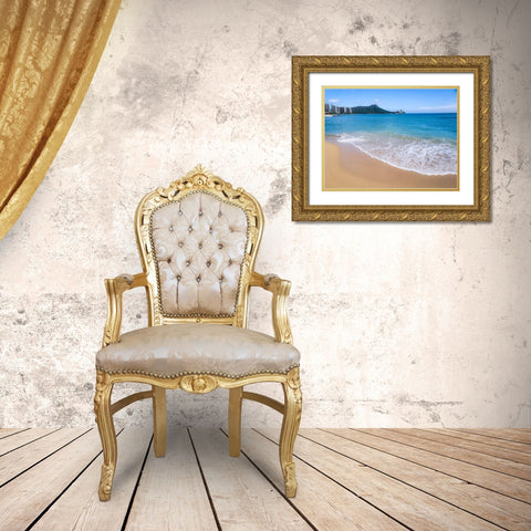 Oahu Shores Gold Ornate Wood Framed Art Print with Double Matting by Bill Carson Photography