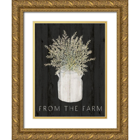 From The Farm Gold Ornate Wood Framed Art Print with Double Matting by Gaynor, Janice
