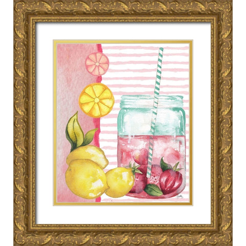 Cool Refreshments I Gold Ornate Wood Framed Art Print with Double Matting by Medley, Elizabeth