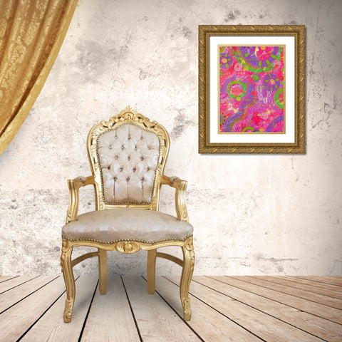 Another Time Abstract Gold Ornate Wood Framed Art Print with Double Matting by Mosher, Deidre