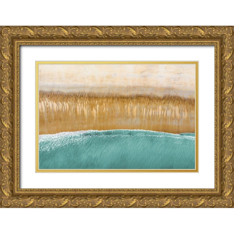 Above the Beach Gold Ornate Wood Framed Art Print with Double Matting by Veilleux, Jason
