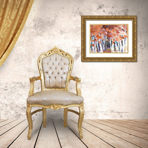 Autumn Rhythm Gold Ornate Wood Framed Art Print with Double Matting by Loreth, Lanie
