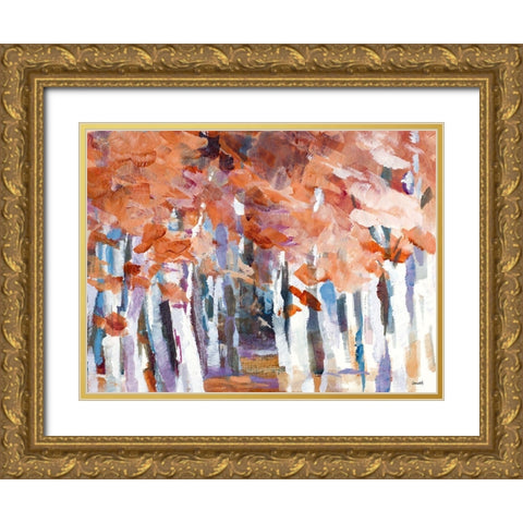 Autumn Rhythm Gold Ornate Wood Framed Art Print with Double Matting by Loreth, Lanie
