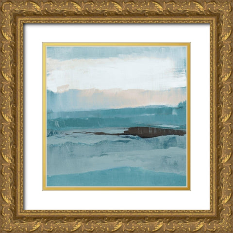 Broken Ice Space Gold Ornate Wood Framed Art Print with Double Matting by Loreth, Lanie