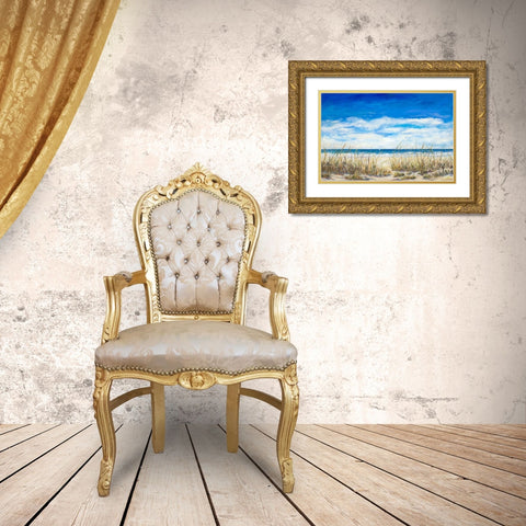 Gentle Breeze Gold Ornate Wood Framed Art Print with Double Matting by DeRice, Julie