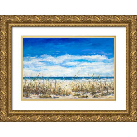 Gentle Breeze Gold Ornate Wood Framed Art Print with Double Matting by DeRice, Julie