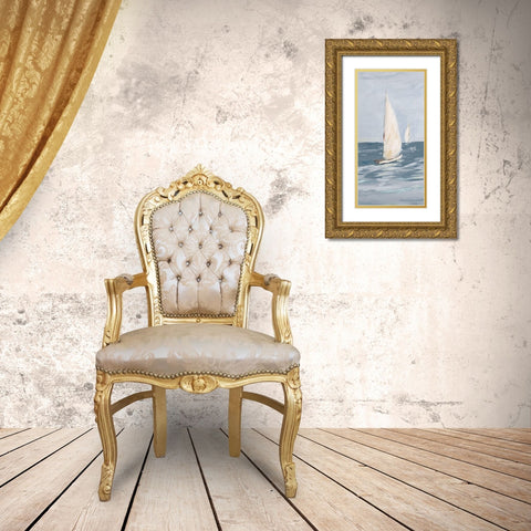Coast Sailing II Gold Ornate Wood Framed Art Print with Double Matting by DeRice, Julie