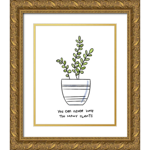 Plant Lady I Gold Ornate Wood Framed Art Print with Double Matting by Quach, Anna