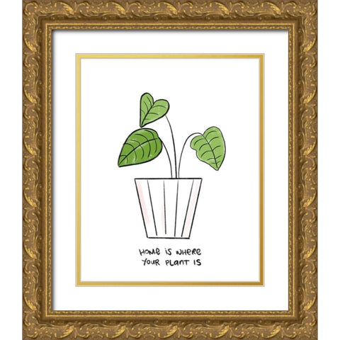 Plant Lady II Gold Ornate Wood Framed Art Print with Double Matting by Quach, Anna