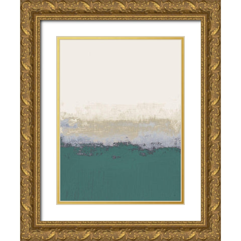 Teal Forever And A Day I Gold Ornate Wood Framed Art Print with Double Matting by Loreth, Lanie