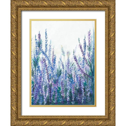 Lavender Garden II Gold Ornate Wood Framed Art Print with Double Matting by Pinto, Patricia
