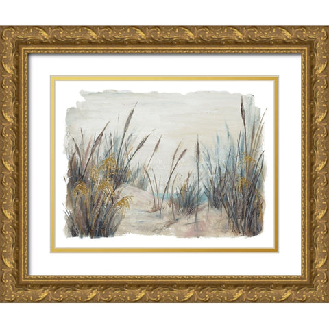 Tall Beach Grass Gold Ornate Wood Framed Art Print with Double Matting by Pinto, Patricia