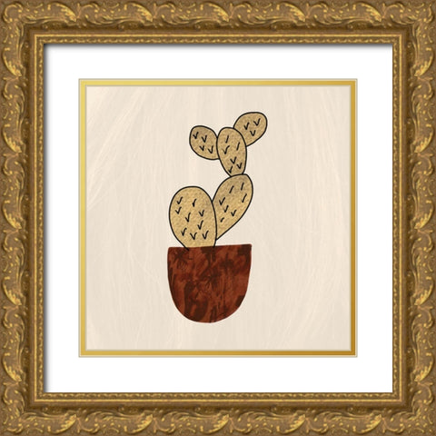 Cacti Plant Gold Ornate Wood Framed Art Print with Double Matting by Bryant, Susan