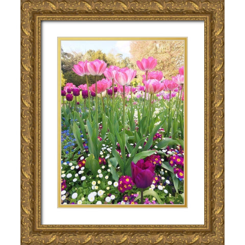Spring Garden Gold Ornate Wood Framed Art Print with Double Matting by Jane, Sarah