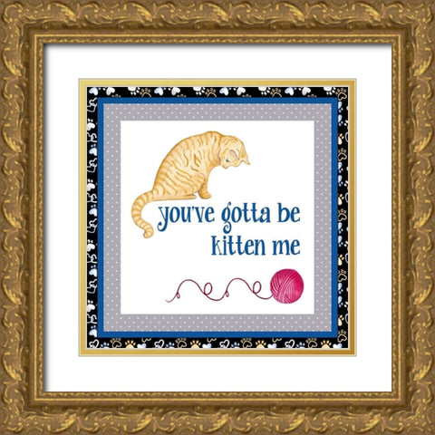 A Cats Life I Gold Ornate Wood Framed Art Print with Double Matting by Metz, Andi