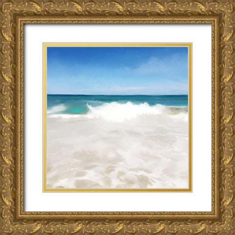 Shore Break I Gold Ornate Wood Framed Art Print with Double Matting by Meneely, Dan