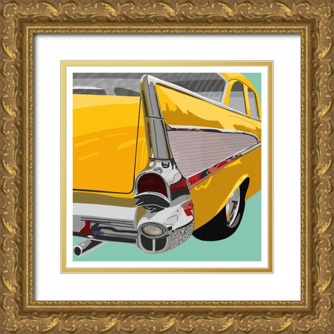 Vintage Car Shot I Gold Ornate Wood Framed Art Print with Double Matting by Bucheli, Jen