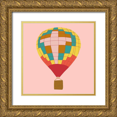 Hot Air Balloon I Gold Ornate Wood Framed Art Print with Double Matting by Bucheli, Jen