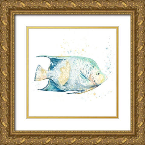 Pescado Azul Square Gold Ornate Wood Framed Art Print with Double Matting by Pinto, Patricia