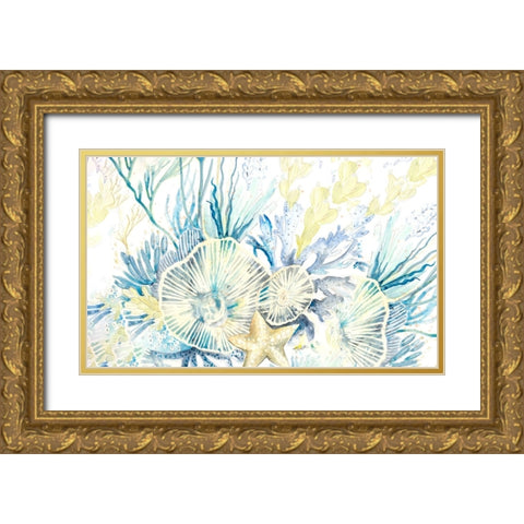 Life Under the Sea Gold Ornate Wood Framed Art Print with Double Matting by Pinto, Patricia