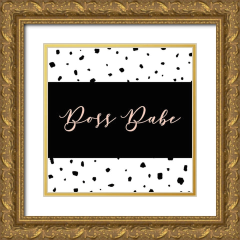 Boss Babe Gold Ornate Wood Framed Art Print with Double Matting by Quach, Anna