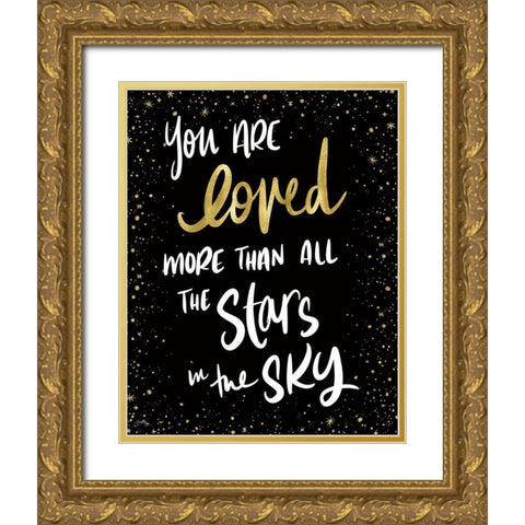 More Than All The Stars Gold Ornate Wood Framed Art Print with Double Matting by Medley, Elizabeth