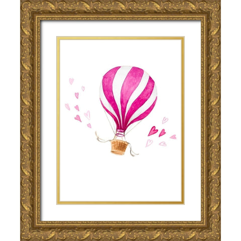 Love Is In The Air Gold Ornate Wood Framed Art Print with Double Matting by Loreth, Lanie