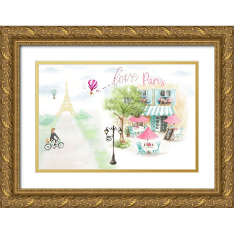 Love Parisian Life Gold Ornate Wood Framed Art Print with Double Matting by Loreth, Lanie