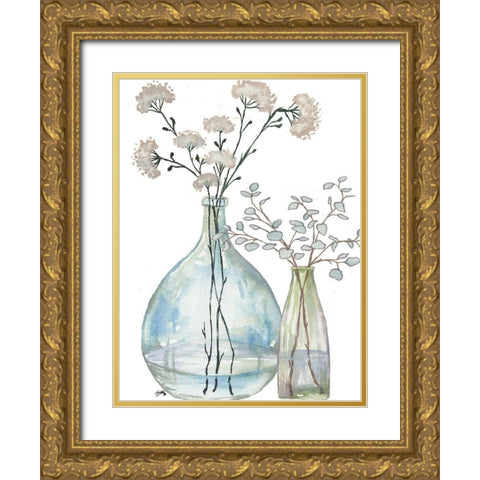 Serenity Accents IV Gold Ornate Wood Framed Art Print with Double Matting by Medley, Elizabeth