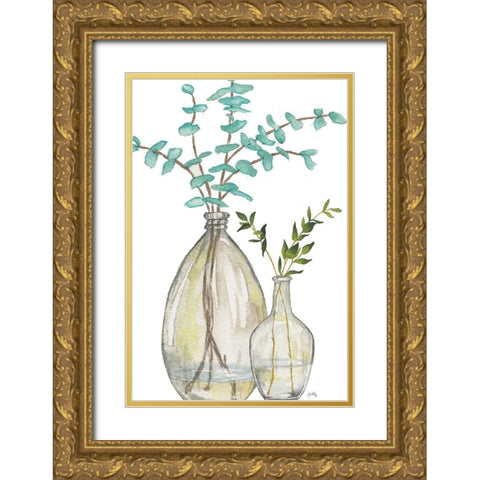 Serenity Accents II Gold Ornate Wood Framed Art Print with Double Matting by Medley, Elizabeth