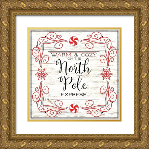 North Peppermint Pole I Gold Ornate Wood Framed Art Print with Double Matting by Metz, Andi