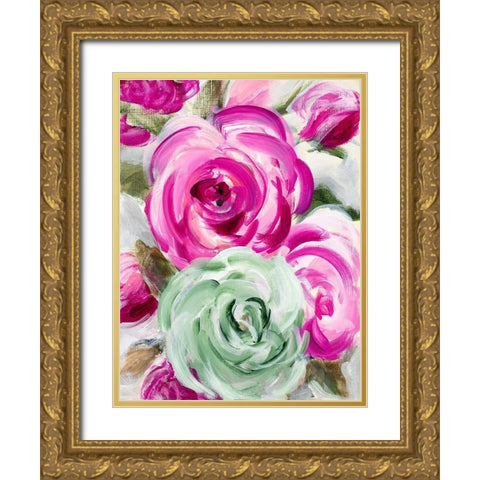 Late Summer Garden Gold Ornate Wood Framed Art Print with Double Matting by Loreth, Lanie