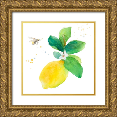 Bee-Friend The Lemon I Gold Ornate Wood Framed Art Print with Double Matting by Loreth, Lanie