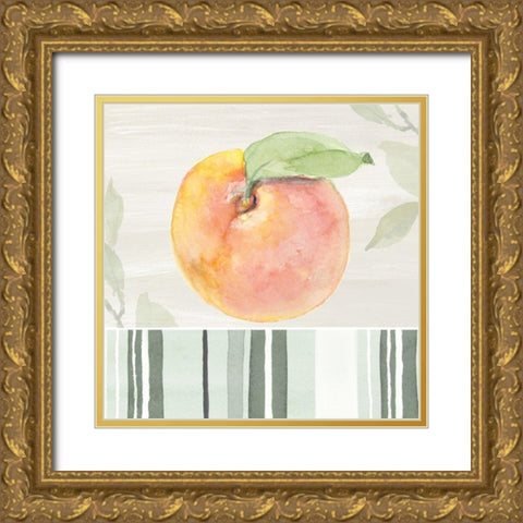 Une Peche I Gold Ornate Wood Framed Art Print with Double Matting by Loreth, Lanie