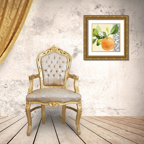 Orange Blossoms II Gold Ornate Wood Framed Art Print with Double Matting by Loreth, Lanie