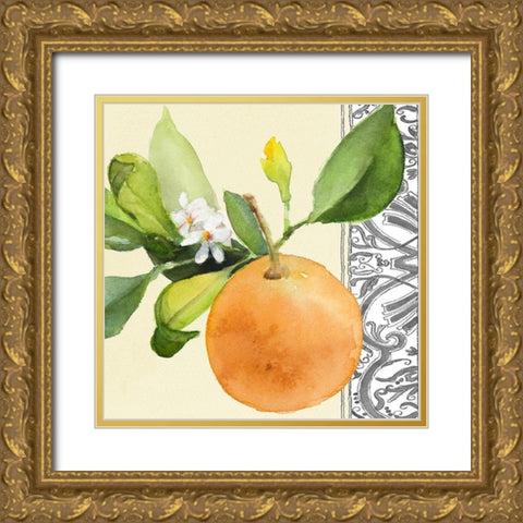 Orange Blossoms II Gold Ornate Wood Framed Art Print with Double Matting by Loreth, Lanie