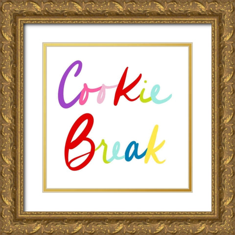 Cookie Break Gold Ornate Wood Framed Art Print with Double Matting by SD Graphics Studio