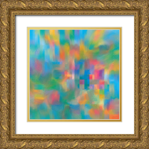 Spectrum Reveal I Gold Ornate Wood Framed Art Print with Double Matting by Meneely, Dan