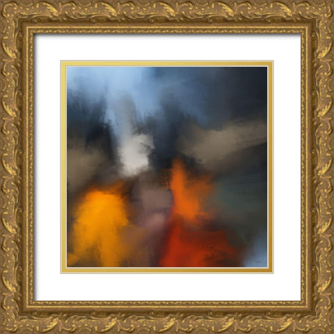 Night Street Abstract II Gold Ornate Wood Framed Art Print with Double Matting by Meneely, Dan
