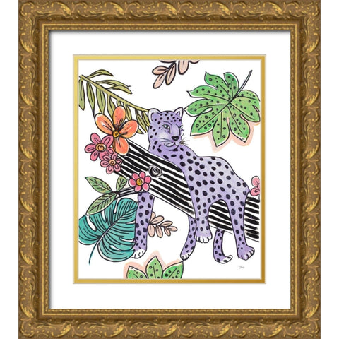 Jungle Aesthetic Gold Ornate Wood Framed Art Print with Double Matting by Pinto, Patricia