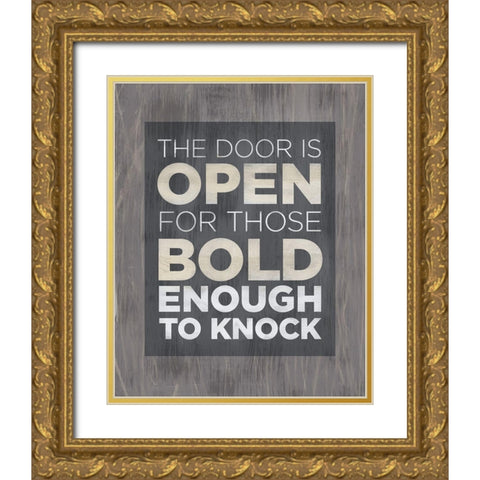 The Door Is Open Gold Ornate Wood Framed Art Print with Double Matting by Meneely, Dan